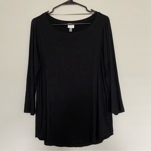Cupio Black 3/4 Sleeve T-Shirt